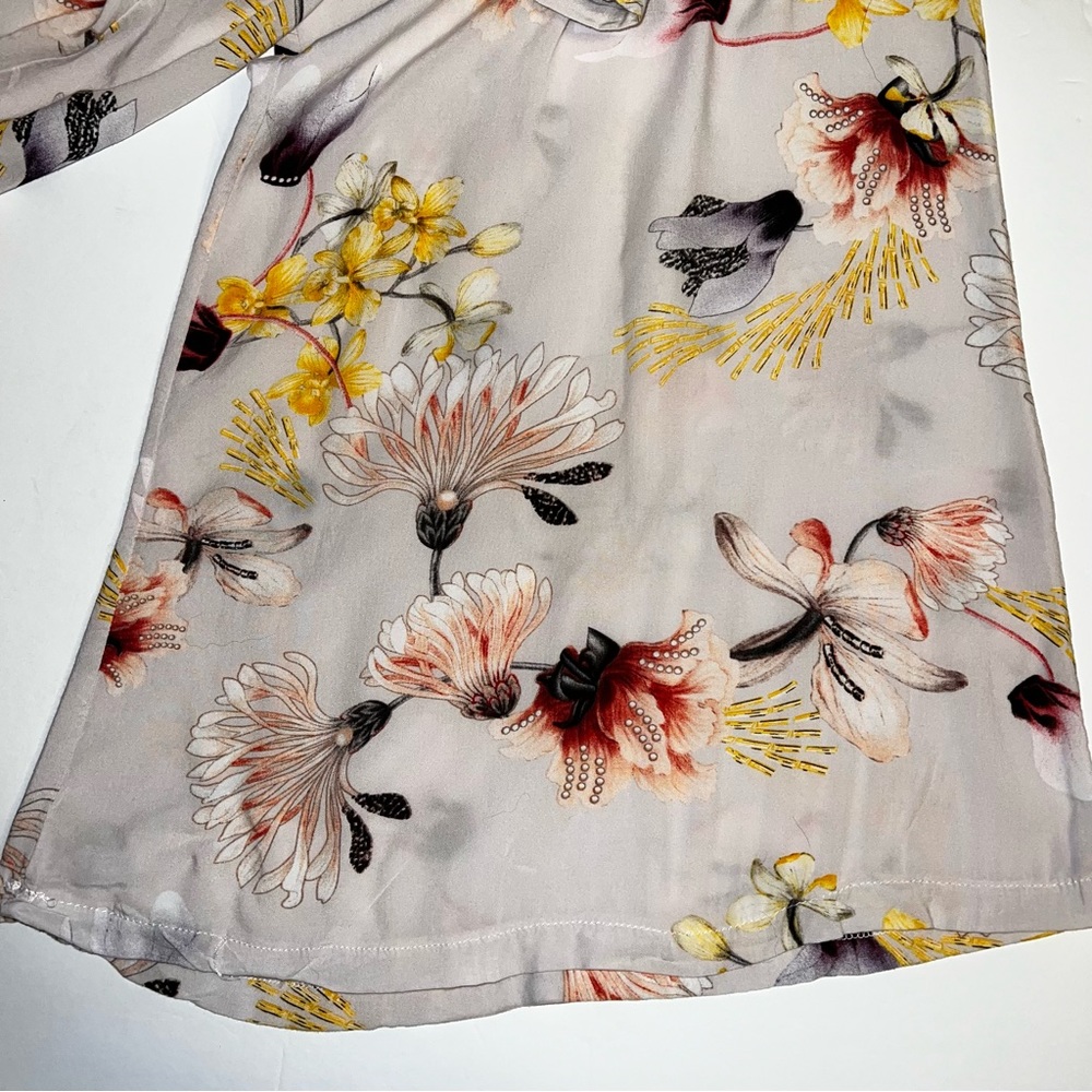 Jaase Juliette Bombay Wide Leg Floral Multicolor Pants Sz XS - Picture 7 of 10